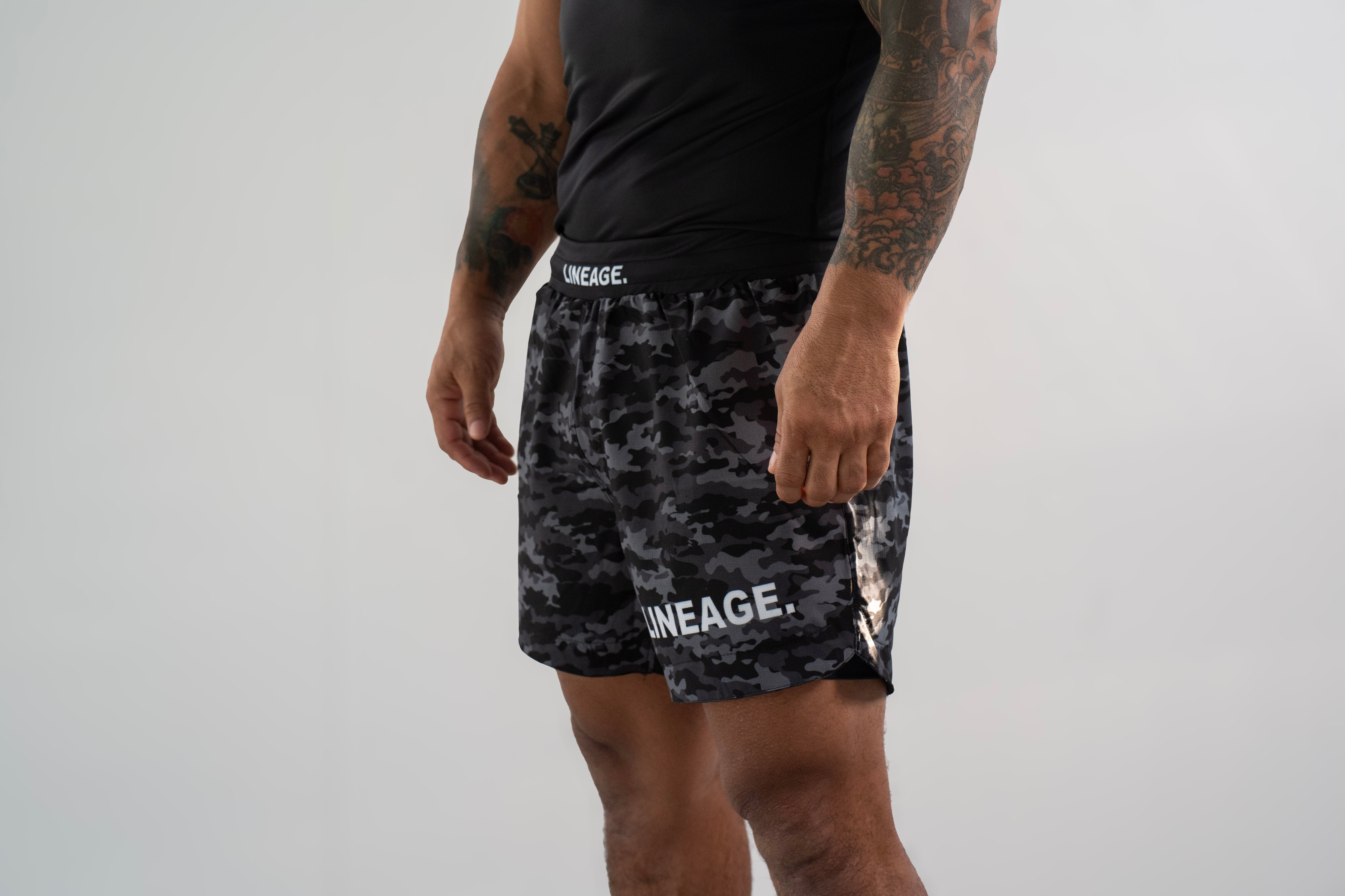 Men's  No-GI Shorts — Black Camo