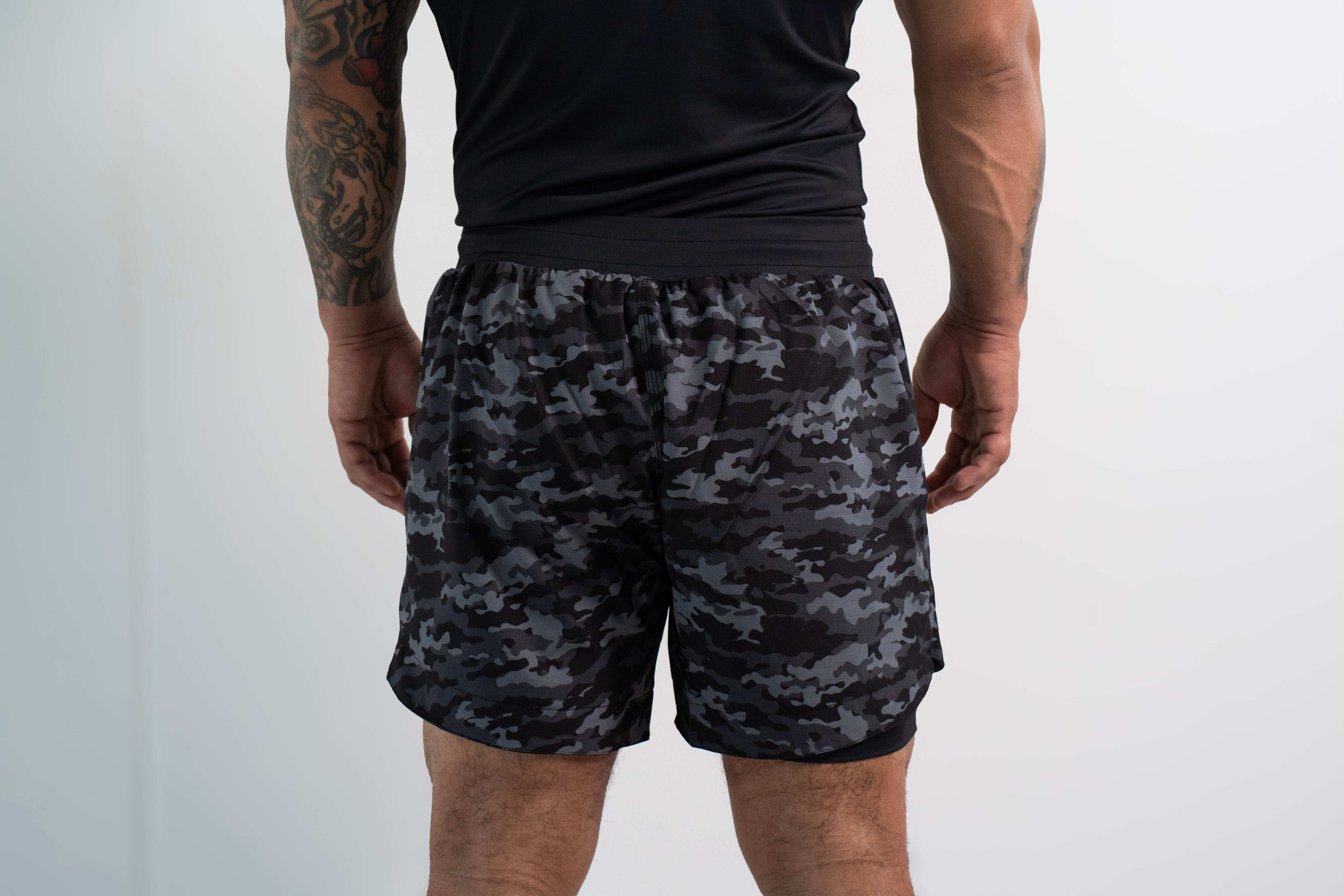 Men's  No-GI Shorts — Black Camo