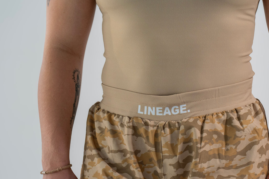 Women's No-GI Shorts — Beige Camo