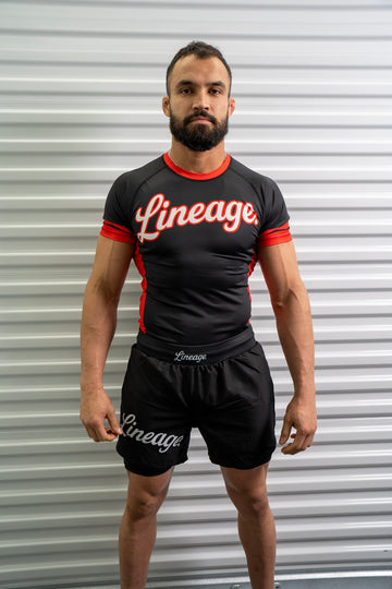 Rash Guard Top — Black & Red