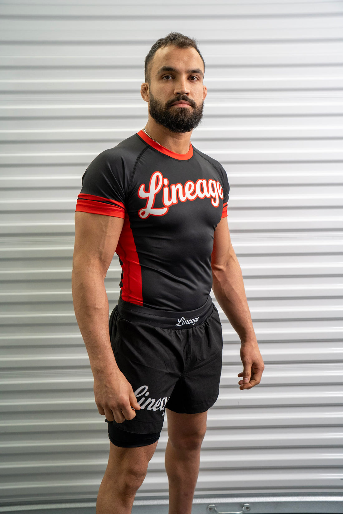 Rash Guard Top — Black & Red