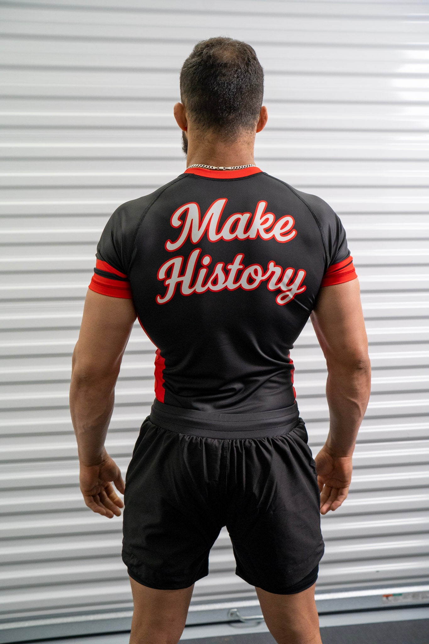 Rash Guard Top — Black & Red