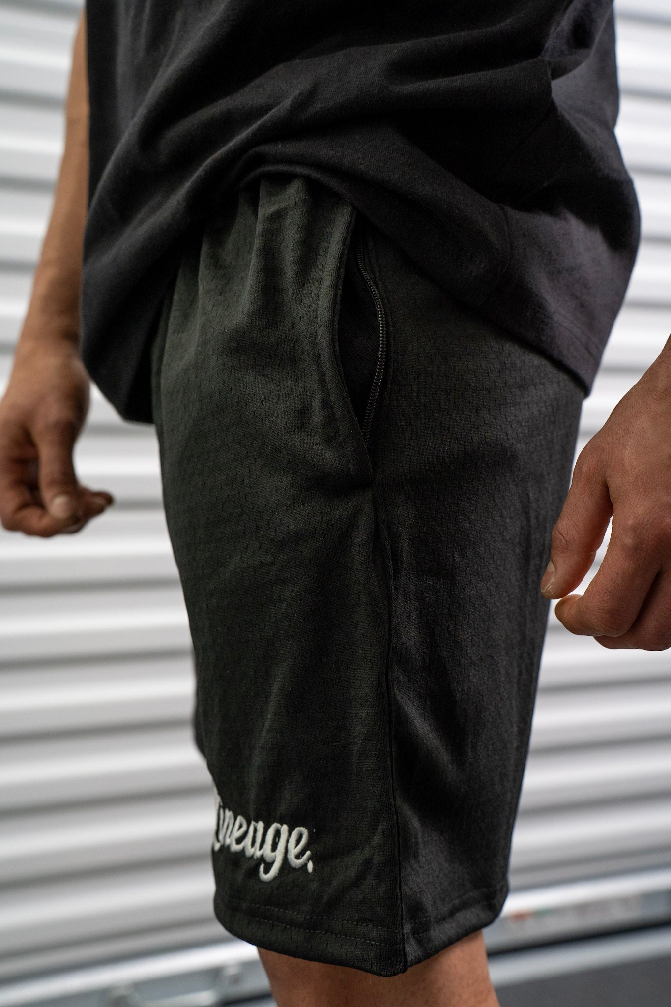 LINEAGE. Mesh Shorts