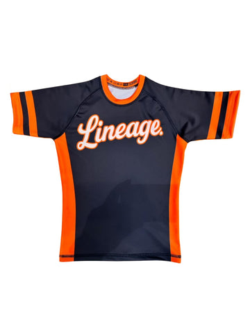 Kids Ranked Rash Guard Top — Yellow/Black